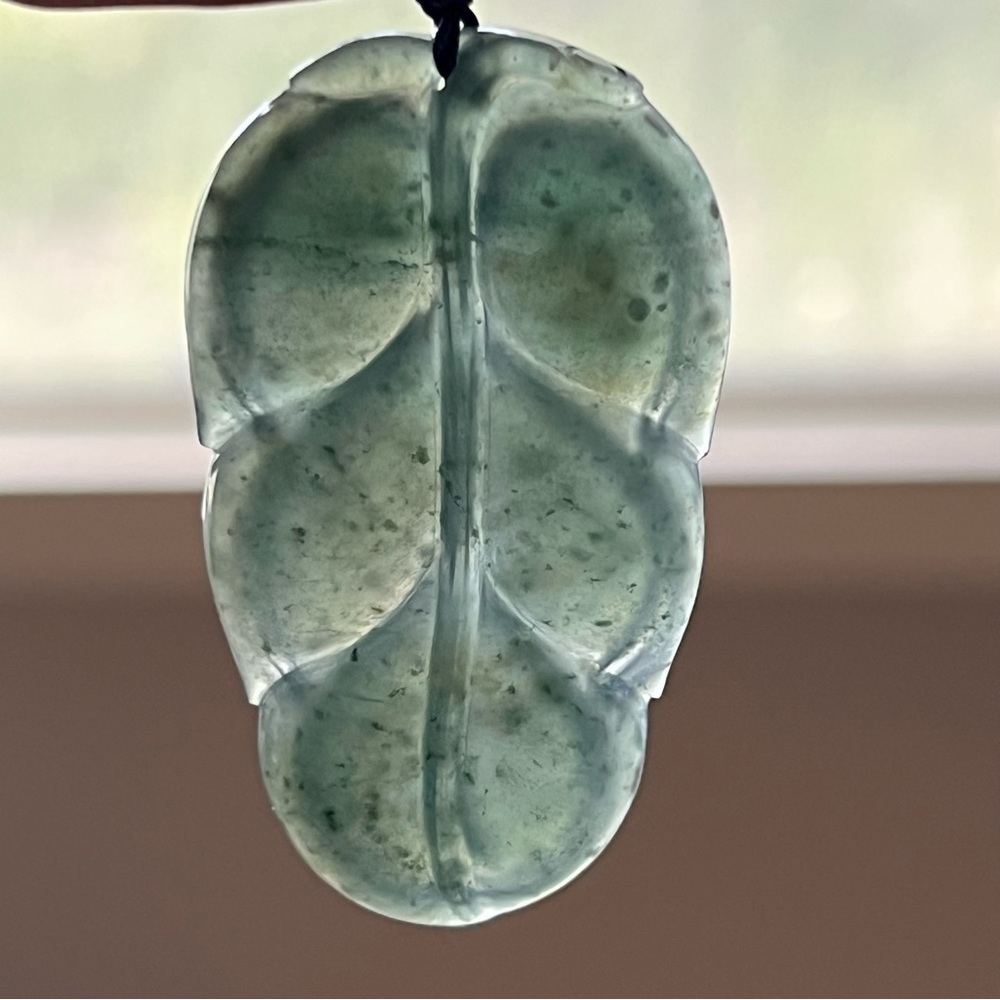 💚💯AUTHENTIC Jade Leaf Pendant Necklace green - Picture 14 of 14
